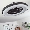 Qualiano Deckenventilator LED Schwarz, Weiß, 1-flammig, Fernbedienung