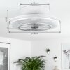 Riccione Deckenventilator LED Weiß, 1-flammig, Fernbedienung, Farbwechsler