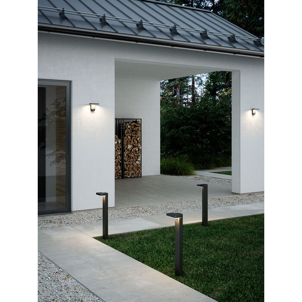 Nordlux RICA Solar-Wandleuchte LED Schwarz, 1-flammig main product photo