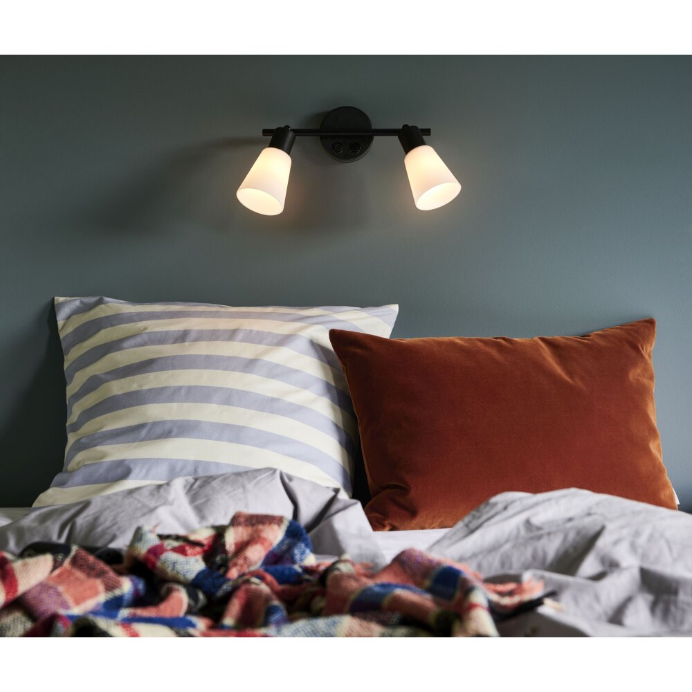 Nordlux COLE Wandleuchte Schwarz, 2-flammig main product photo