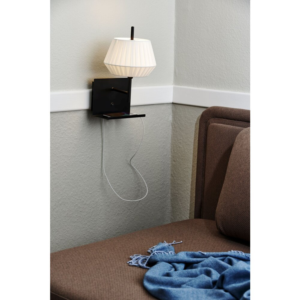 Nordlux DICTE Wandleuchte Schwarz, 1-flammig main product photo