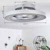 Penon Deckenventilator LED Silber, 1-flammig, Fernbedienung