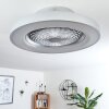 Penon Deckenventilator LED Silber, 1-flammig, Fernbedienung