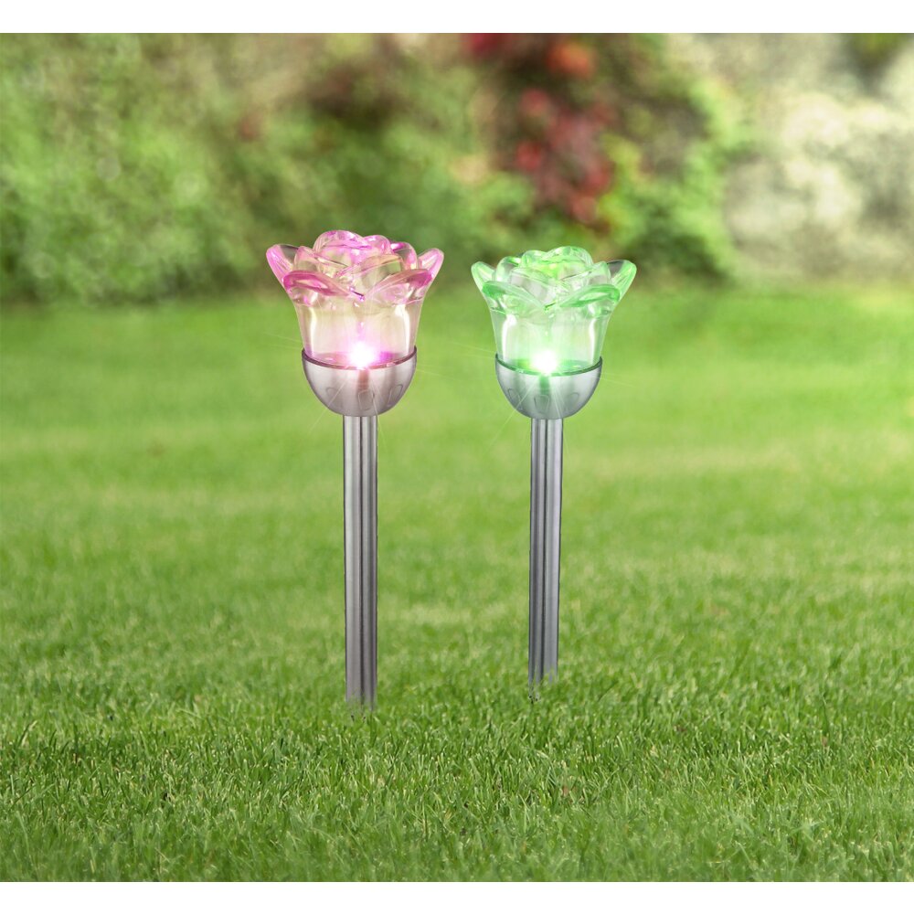 Globo 2er Set MIYUGO Solarleuchte LED Edelstahl, 1-flammig, Farbwechsler main product photo