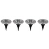 Globo 4er Set Solarleuchte LED Edelstahl, 8-flammig