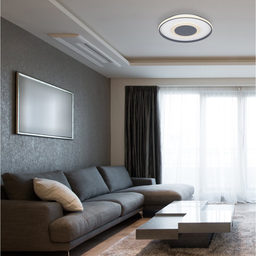 Globo NORA Deckenpanel LED Anthrazit, 1-flammig, Fernbedienung main product photo