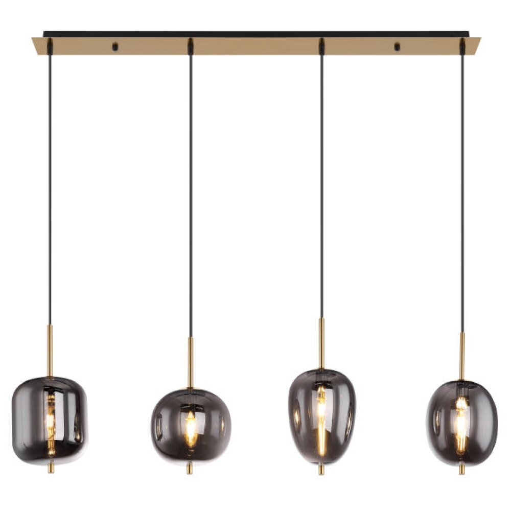 Globo BLACKY Pendelleuchte Messing, 4-flammig main product photo