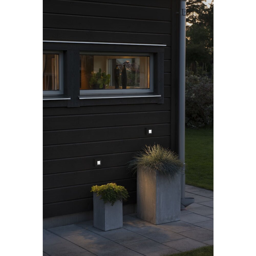 Konstsmide Chieri Außenwandleuchte LED Schwarz, 8-flammig main product photo