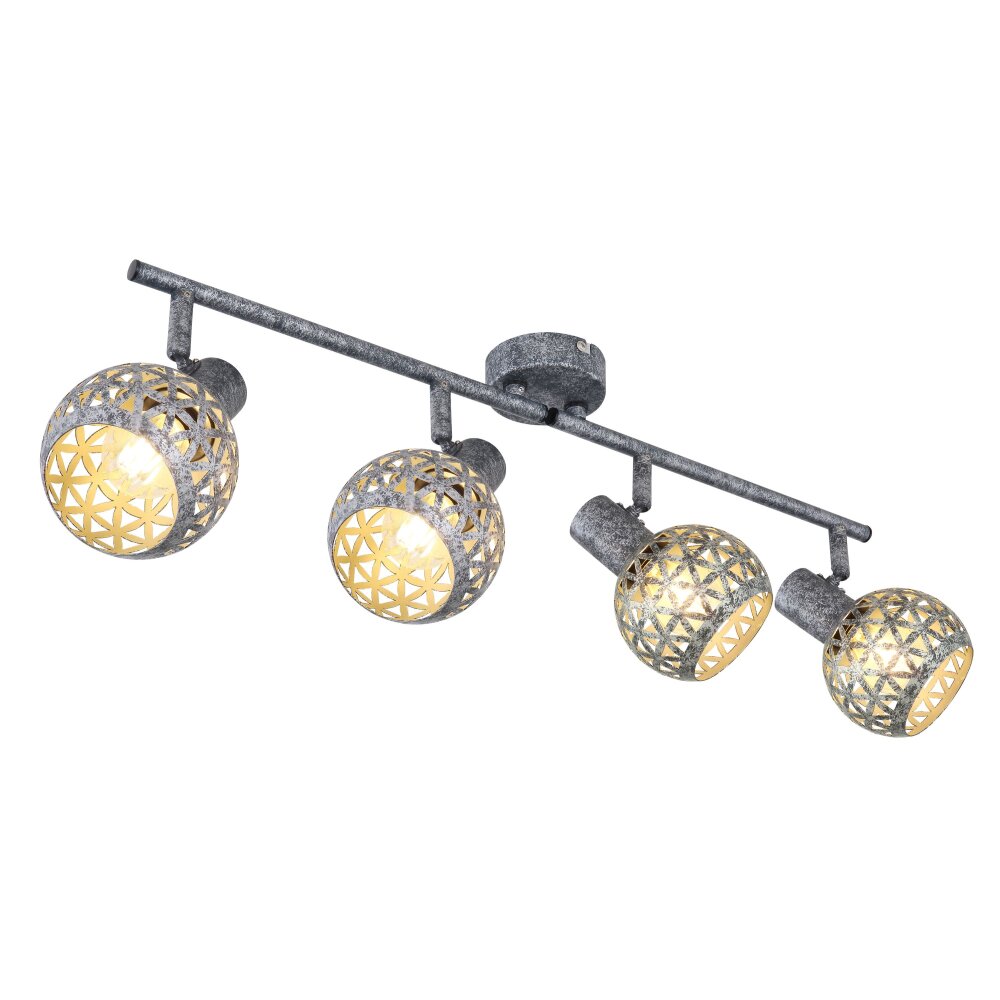 Globo LELA Deckenleuchte Altsilber, 4-flammig main product photo