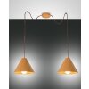 Fabas Luce Esino Pendelleuchte Holz dunkel, 2-flammig