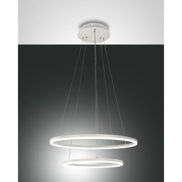Fabas Luce Giotto Pendelleuchte LED Weiß, 1-flammig