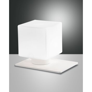 Fabas Luce Zara Tischleuchte LED Weiß, 1-flammig