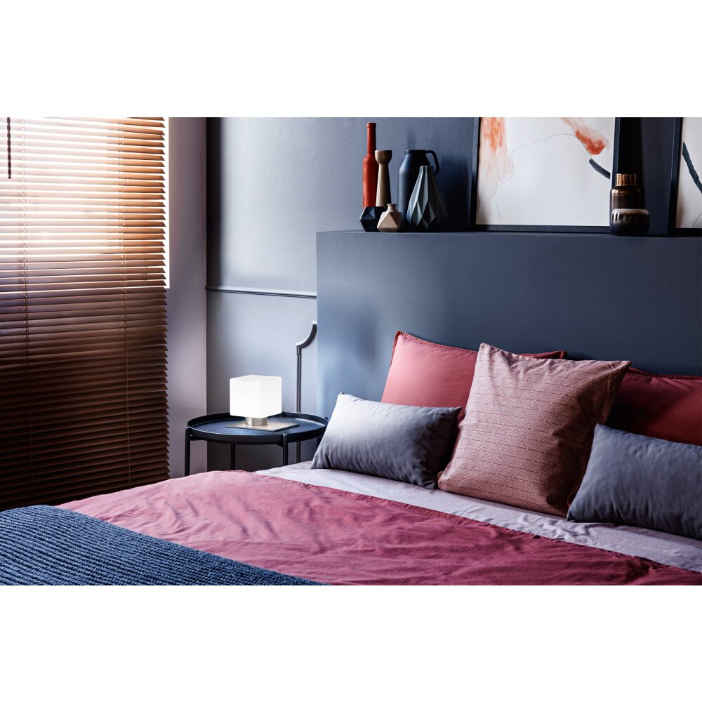Fabas Luce Zara Tischleuchte LED Nickel-Matt, 1-flammig main product photo