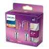 Philips 2er Set LED E14 4,3 Watt 2700 Kelvin 470 Lumen