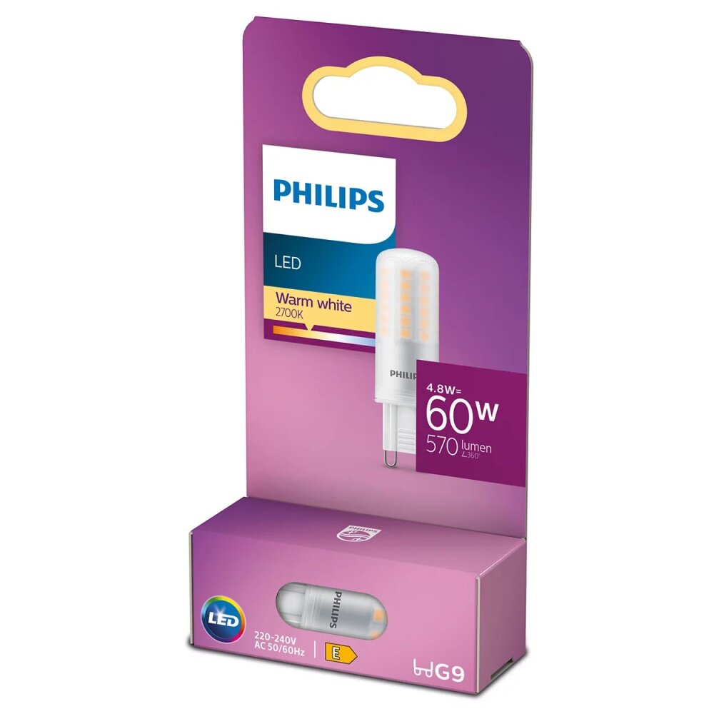 Philips LED G9 4,8 Watt 2700 Kelvin 570 Lumen main product photo