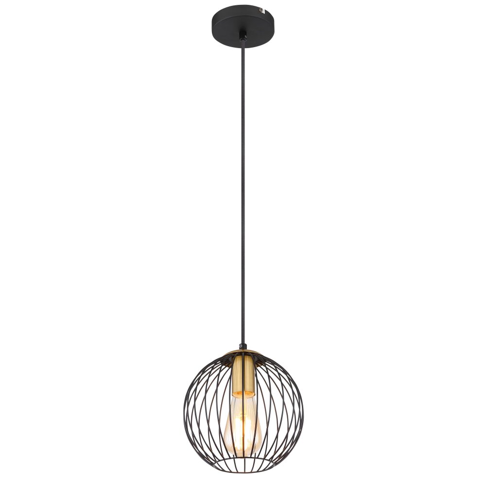 Globo EUSEBIUS Hängeleuchte Schwarz, 1-flammig main product photo