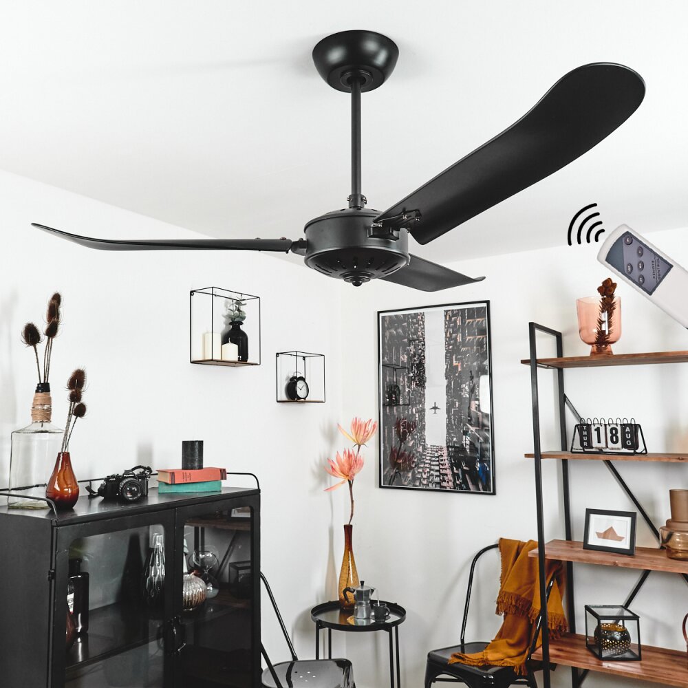 Virrik Deckenventilator Schwarz, Fernbedienung main product photo