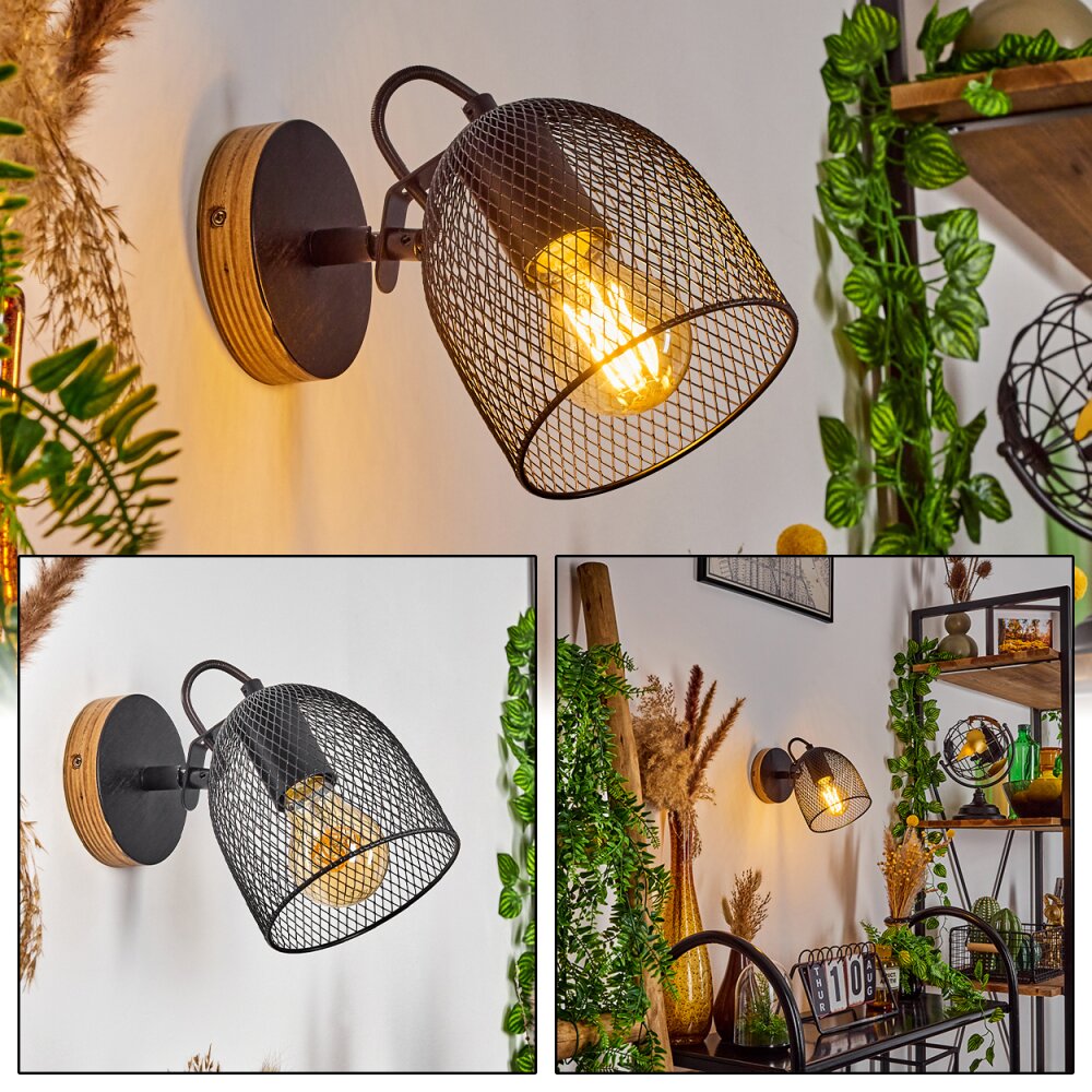 Hakvaag Wandleuchte Braun, Schwarz, 1-flammig main product photo