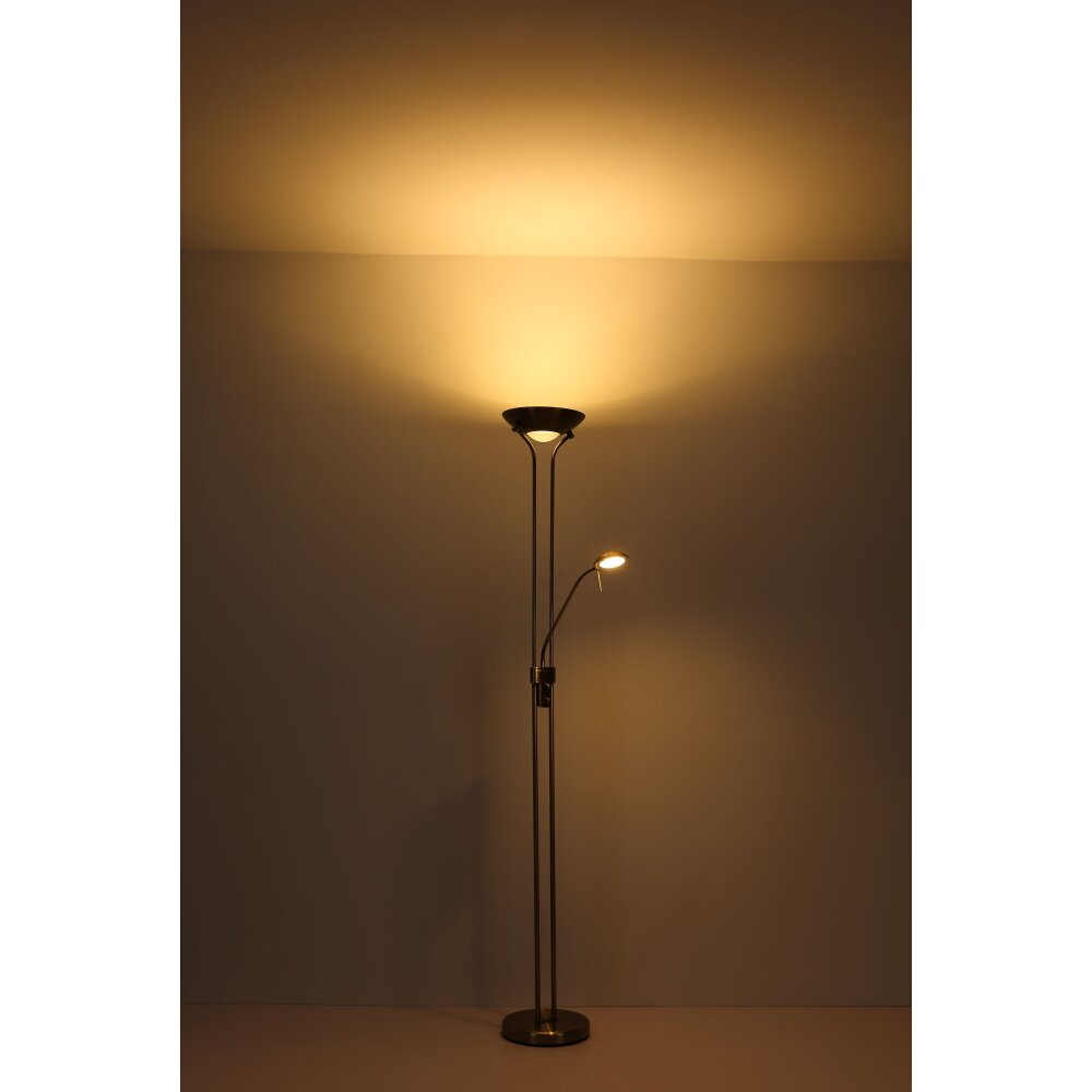Globo LEONAS Deckenfluter LED Altmessing, 1-flammig