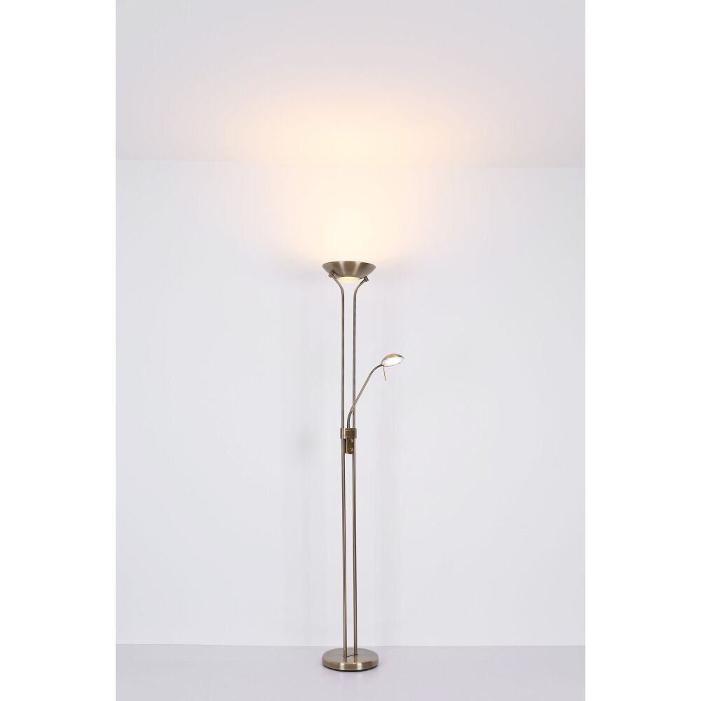 Globo LEONAS Deckenfluter LED Altmessing, 1-flammig