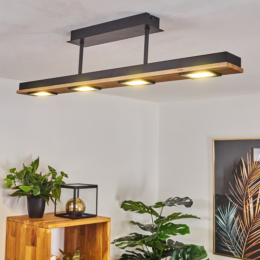 Giresta Deckenleuchte LED Schwarz, 4-flammig