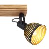 Globo LENNA Deckenleuchte Holz dunkel, Schwarz, 2-flammig