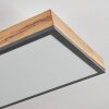 Salmi Deckenpanel LED Holzoptik, Schwarz, Weiß, 1-flammig