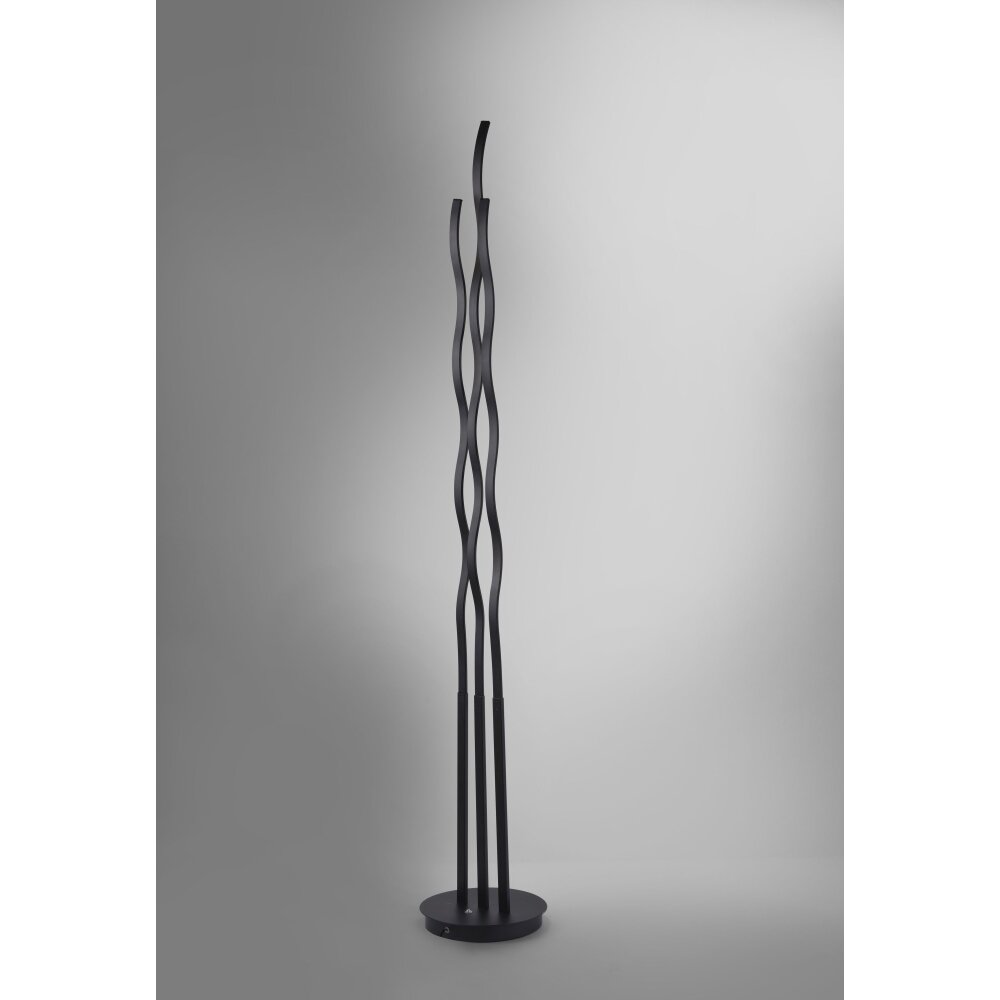 Leuchten Direkt WAVE Stehleuchte LED Schwarz, 3-flammig, Fernbedienung main product photo
