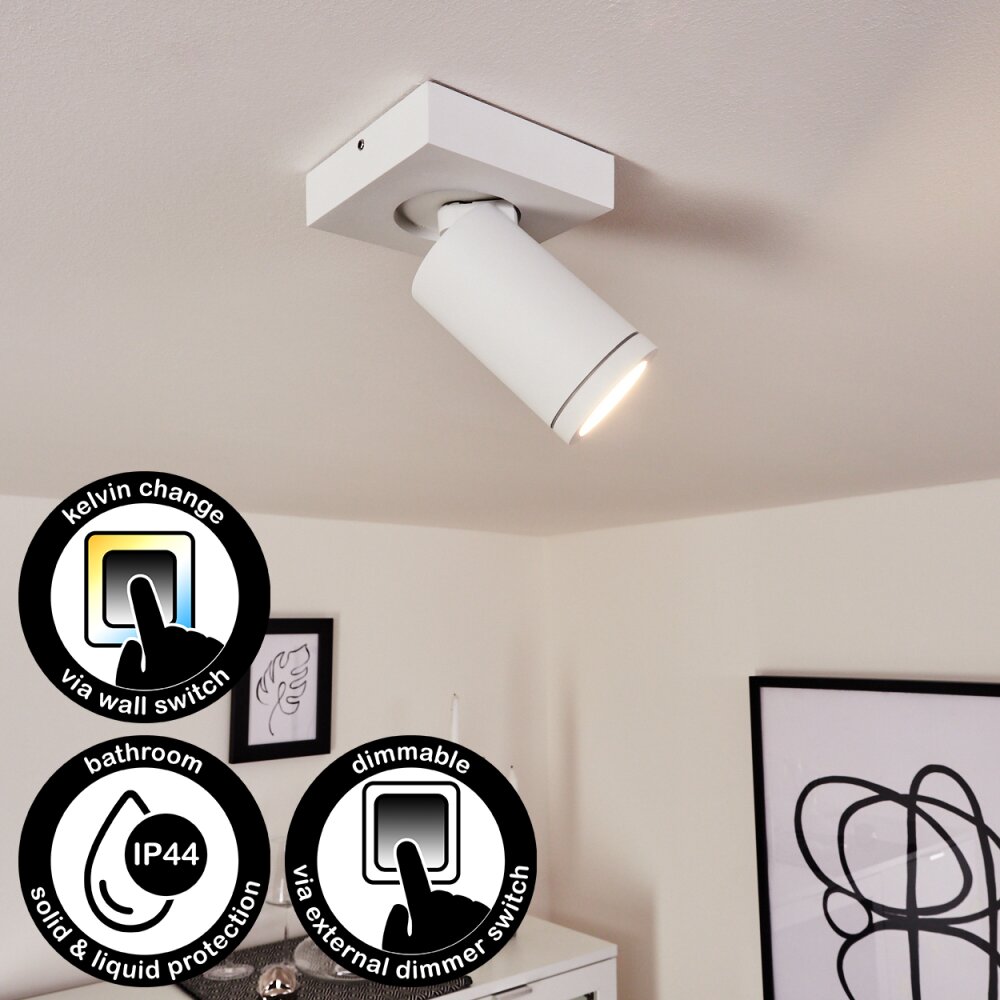 Hakamken Deckenleuchte Weiß, 1-flammig main product photo
