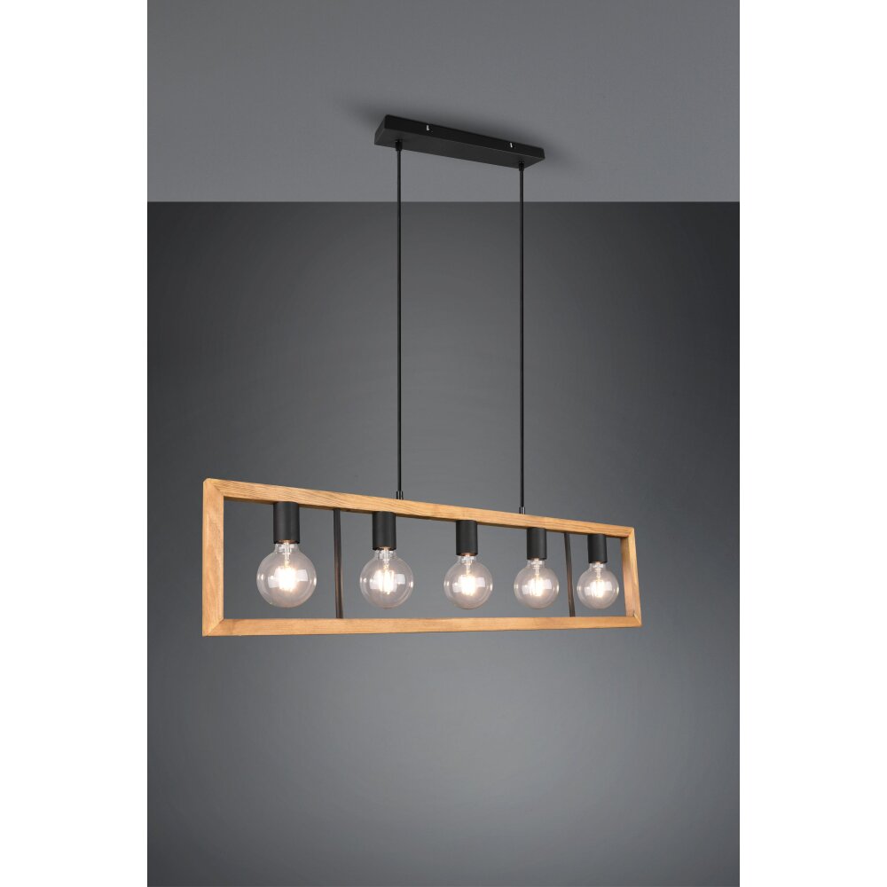 Trio Leuchten Agra Pendelleuchte Schwarz, 5-flammig main product photo