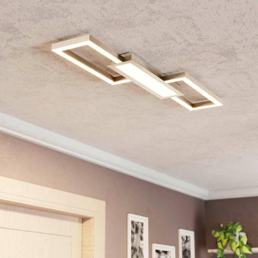 Eglo Leuchten MONIROTE Deckenleuchte LED Nickel-Matt, 1-flammig, Fernbedienung main product photo