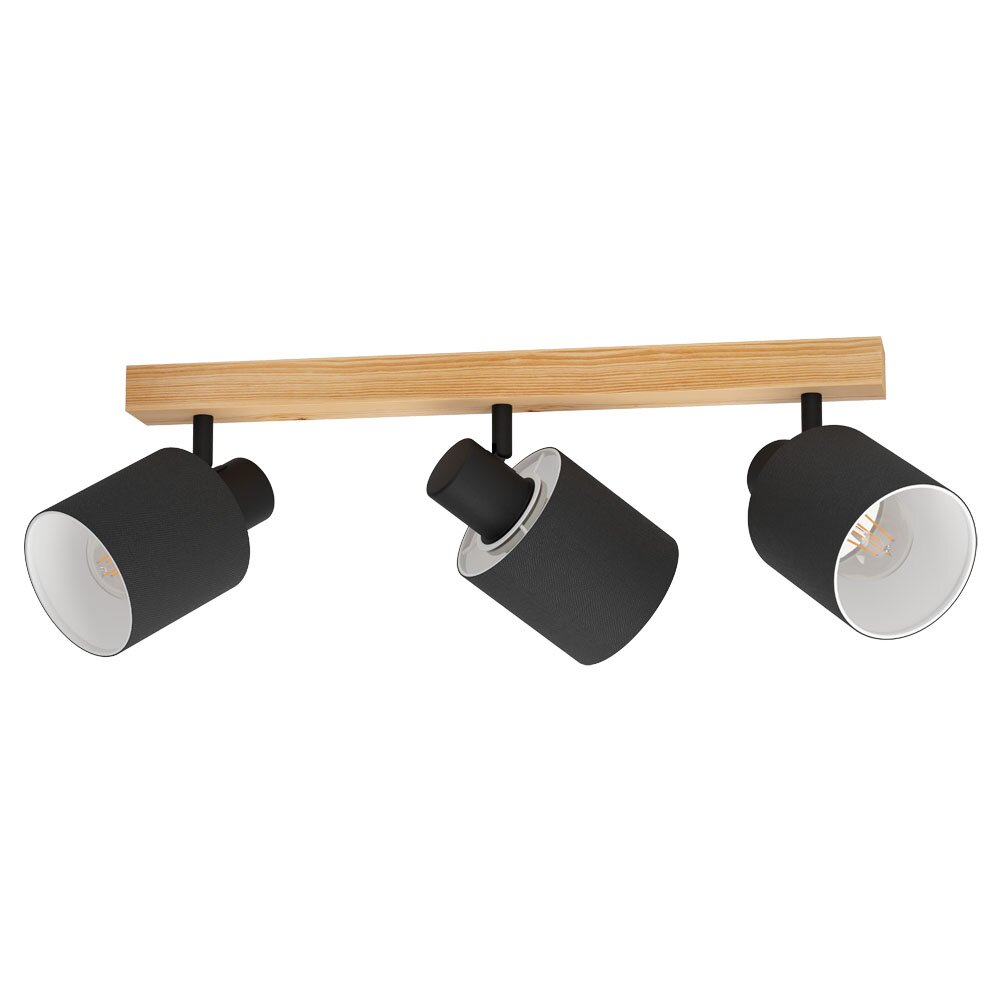 Eglo Leuchten BATALLAS Deckenleuchte Braun, Schwarz, 3-flammig main product photo