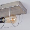 Hodne Deckenleuchte Grau, Naturfarben, Schwarz, 1-flammig