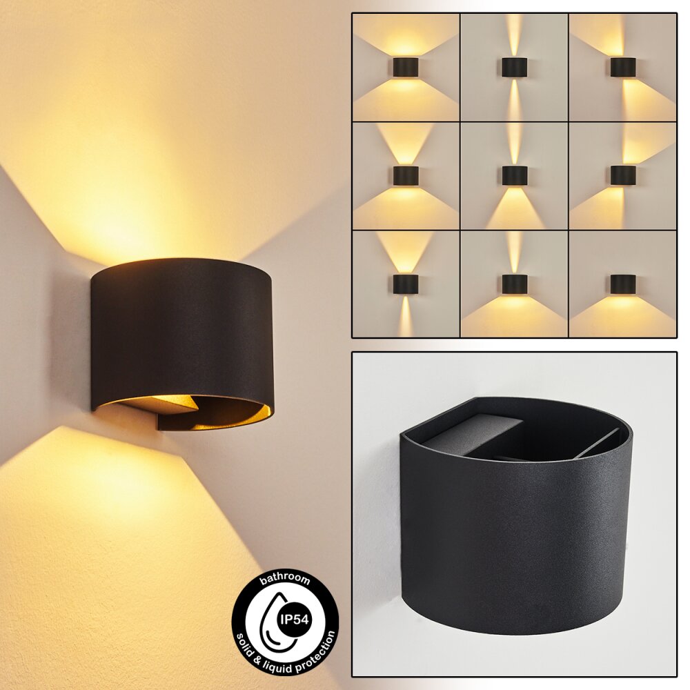 Strandaa Wandleuchte LED Schwarz, 2-flammig main product photo