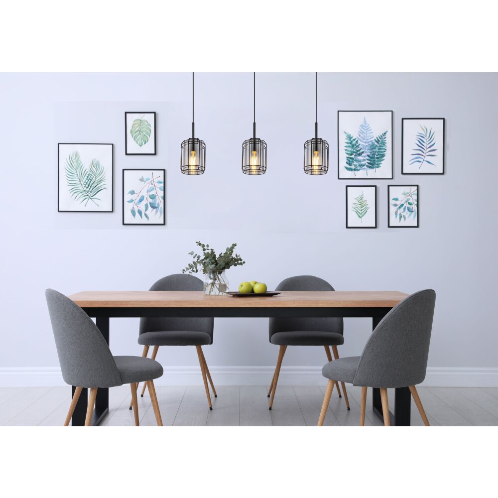 Globo KAMMI Hängeleuchte Schwarz, 3-flammig main product photo