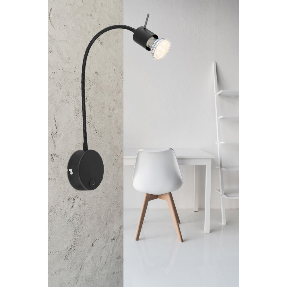 Globo MILLY Wandleuchte Schwarz, 1-flammig main product photo