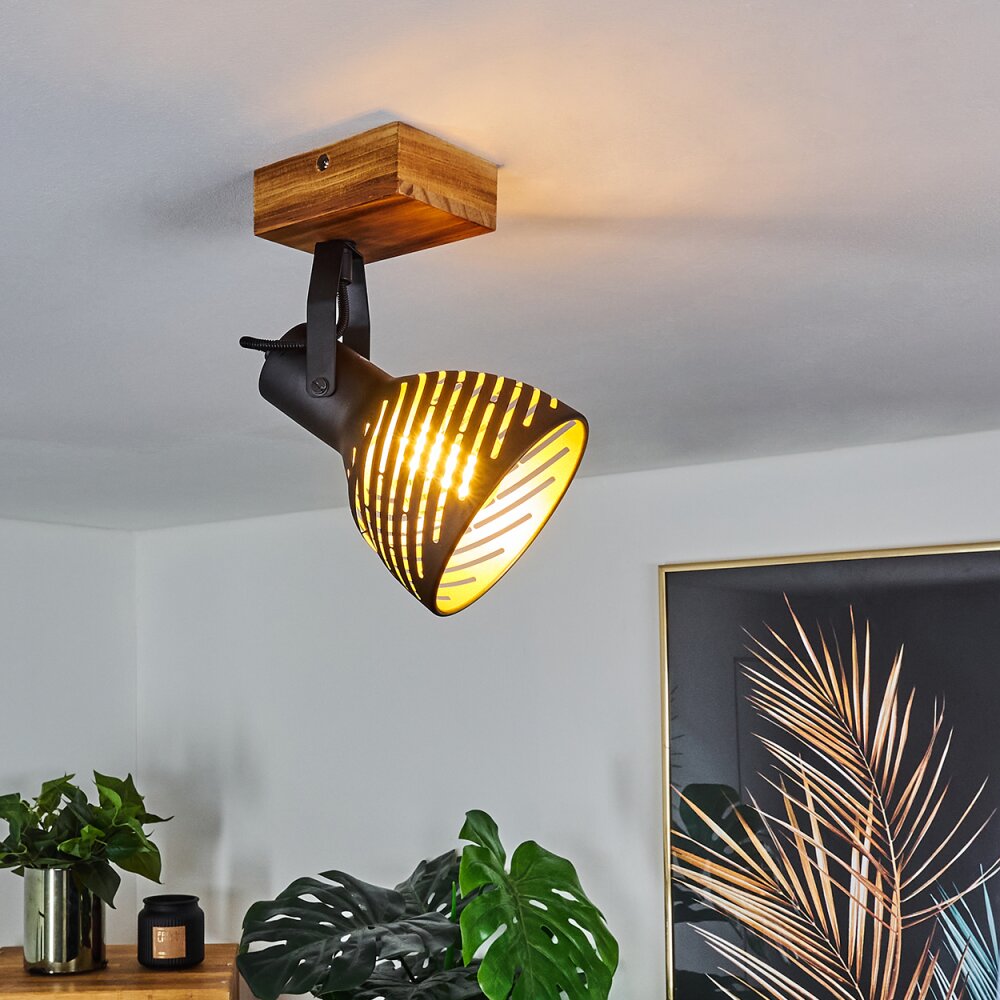 Racolo Deckenleuchte Holz dunkel, 1-flammig main product photo