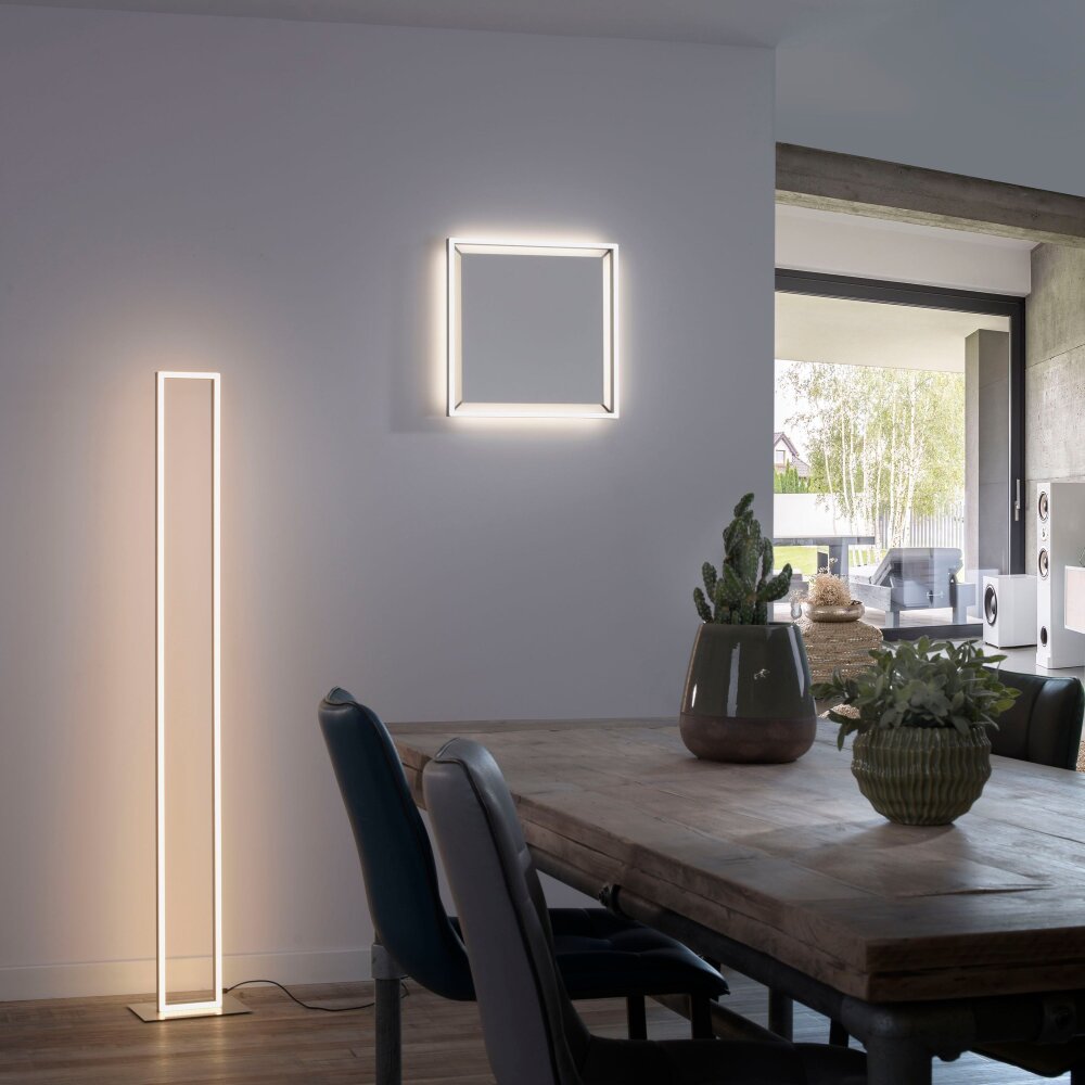 Paul Neuhaus Q-KAAN Stehleuchte LED Stahl gebürstet, 2-flammig, Fernbedienung main product photo