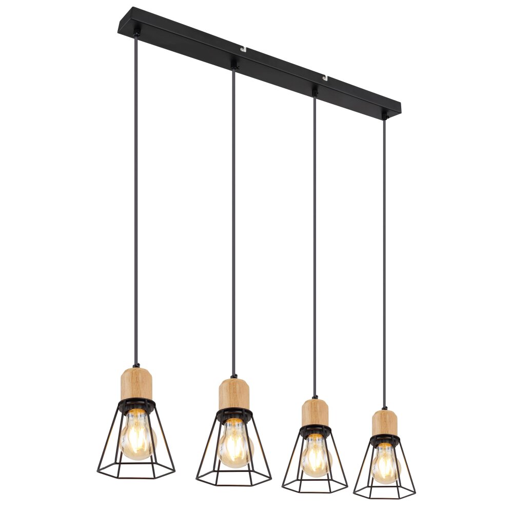 Globo HELENE Pendelleuchte Schwarz, 4-flammig main product photo