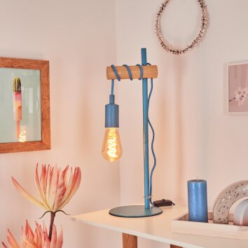 Picmy Tischleuchte Blau, Naturfarben, 1-flammig Picmy Tischleuchte Blau, Naturfarben, 1-flammig