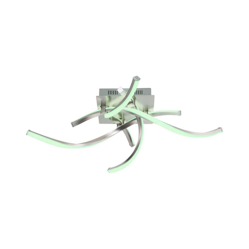 Leuchten Direkt LOLAsmart-SWING Deckenleuchte LED Stahl gebürstet, 4-flammig, Fernbedienung, Farbwechsler main product photo