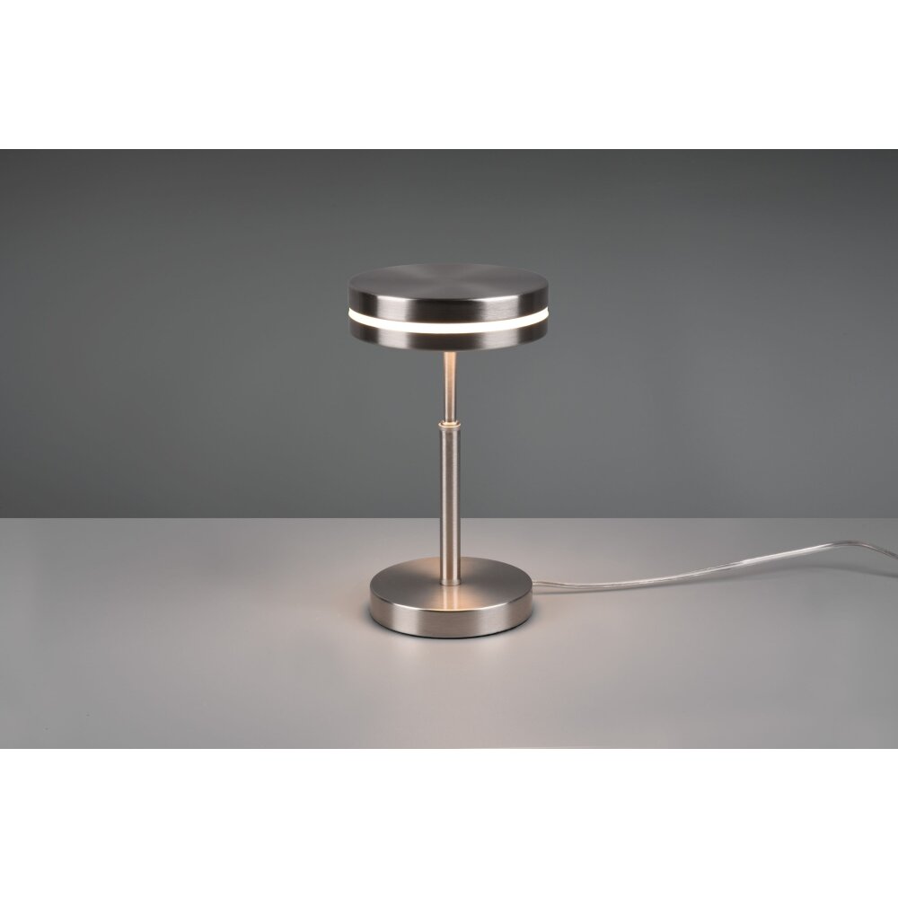 Trio Leuchten Franklin Tischleuchte LED Nickel-Matt, 1-flammig main product photo