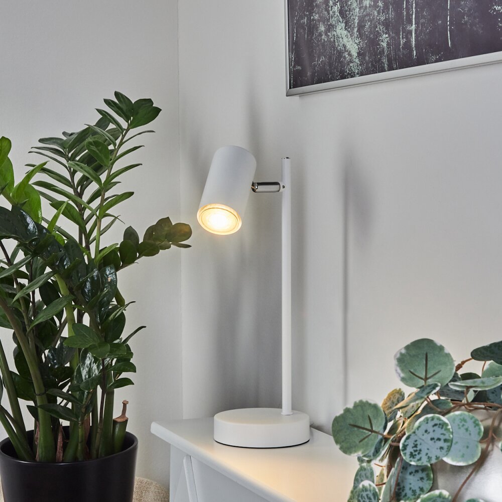 Javel Tischleuchte Chrom, Weiß, 1-flammig main product photo