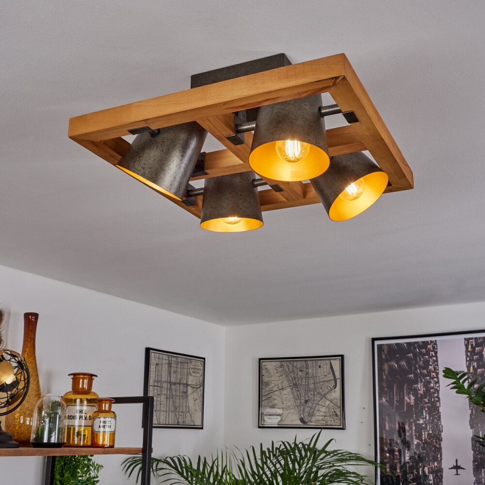 Gressot Deckenleuchte Naturfarben, Nickel-Matt, 4-flammig main product photo