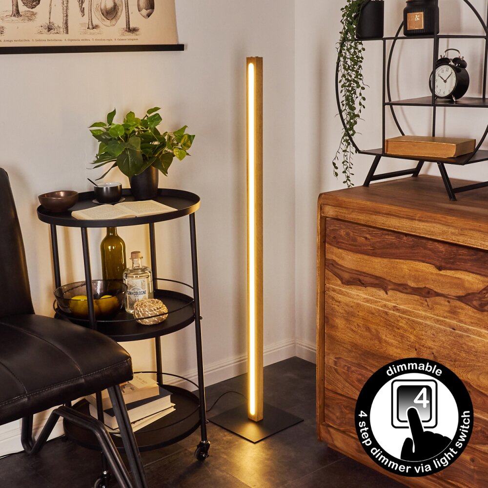 Madou Stehleuchte LED Naturfarben, Schwarz, 1-flammig main product photo