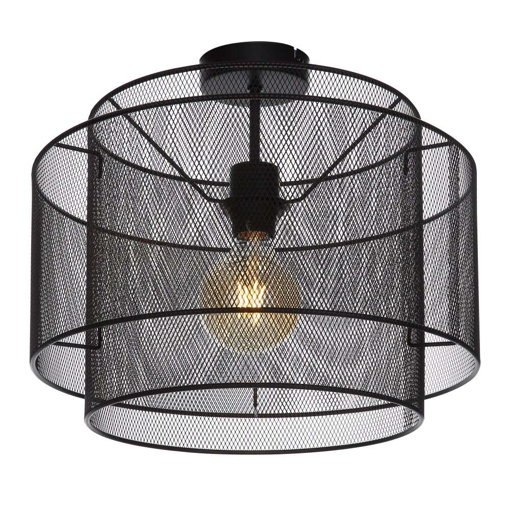 Globo AUGUSTIN Deckenleuchte Schwarz, 1-flammig main product photo