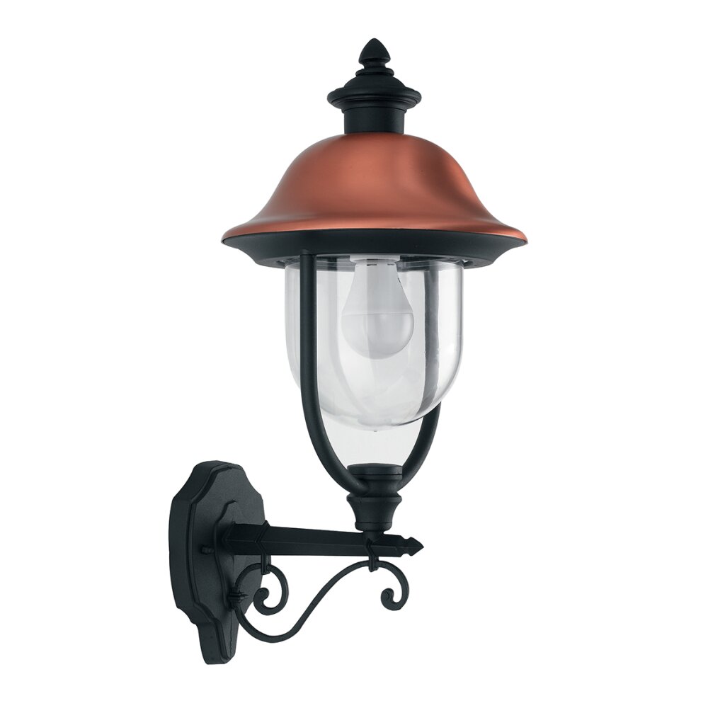 Lutec Venezia Außenwandleuchte Anthrazit, Kupferfarben, 1-flammig main product photo