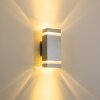 Lutec Lampen Außenwandleuchte Edelstahlfarben, 2-flammig