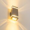 Lutec Lampen Außenwandleuchte Edelstahlfarben, 2-flammig