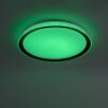 Leuchten Direkt LOLAsmart-KARI Deckenleuchte LED Silber, 1-flammig, Fernbedienung, Farbwechsler
